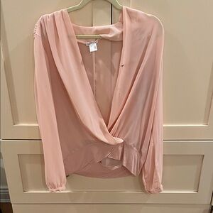 VENUS Soft Pink Wrap Blouse